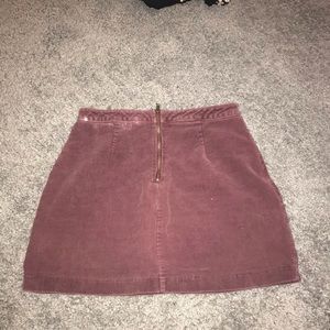 maroon / purple cordoruy skirt